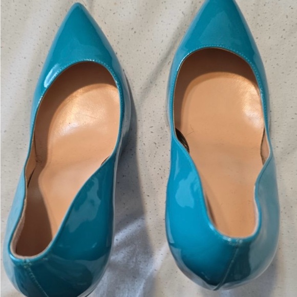 Pre-Owned Dark Turquoise Qunvngutui Pointed Toe Heels - Picture 7 of 10